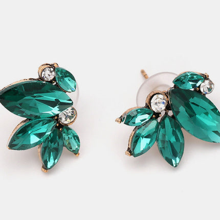 Alloy Rhinestone Flower Stud Earrings - Image 5