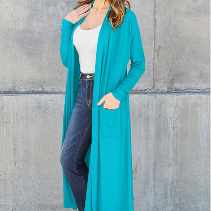 Basic Bae Full Size Open Front Long Sleeve Cover Up - Image 2