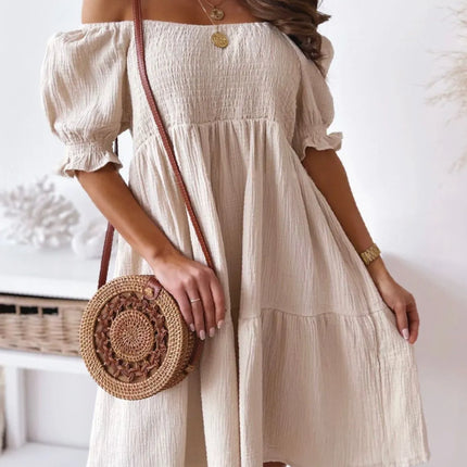 Smocked Off-Shoulder Mini Dress - Image 8