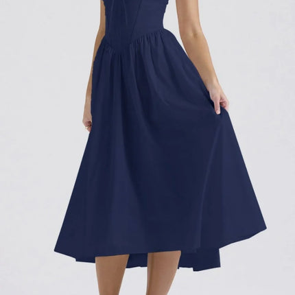 Ruched V-Neck Sleeveless Dress with Pockets - Image 11