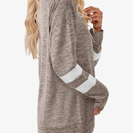 Striped Contrast Raglan Sleeve Top - Image 17