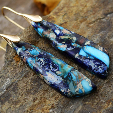 Geometrical Shape Dangle Earrings - Image 2