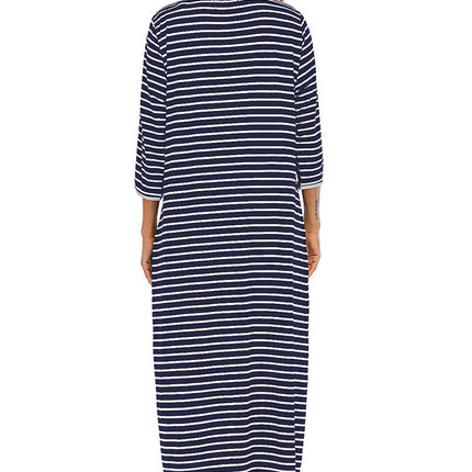 Round Neck Three-Quarter Sleeve Midi Night Dress - Image 2