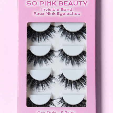 SO PINK BEAUTY Faux Mink Eyelashes 5 Pairs - Image 13
