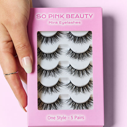 SO PINK BEAUTY Mink Eyelashes 5 Pairs - Image 6
