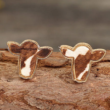 Bull Head Alloy Stud Earrings - Image 3