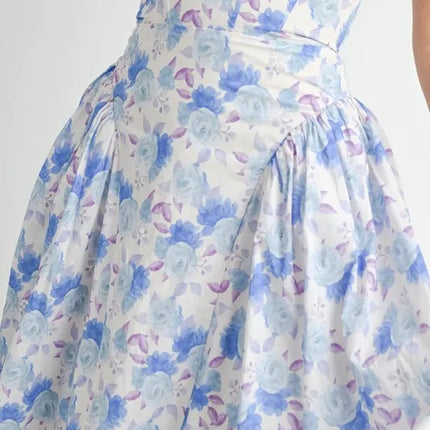 MABLE Sweetheart Neckline Floral Printed Midi Dress - Image 12