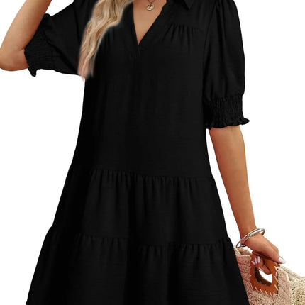 Johnny Collar Short Sleeve Mini Dress - Image 17