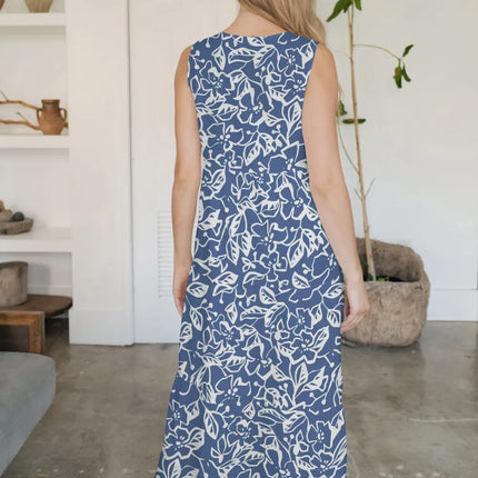 FAM-FAM Tiered Printed V-Neck Sleeveless Dress - Image 17