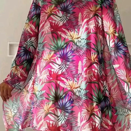 Printed Halter Neck Three-Piece Swim Set - Image 5