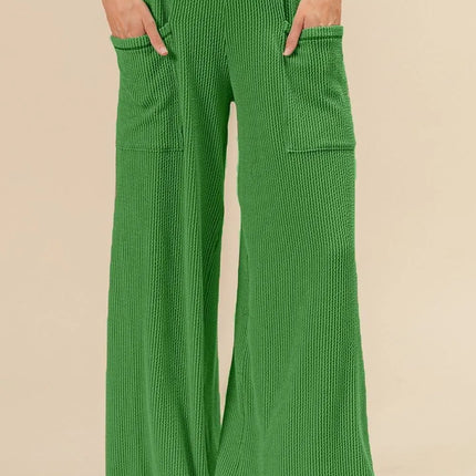 BiBi 2tone Cord Rib Waist Band Side Pocket Pants - Image 1