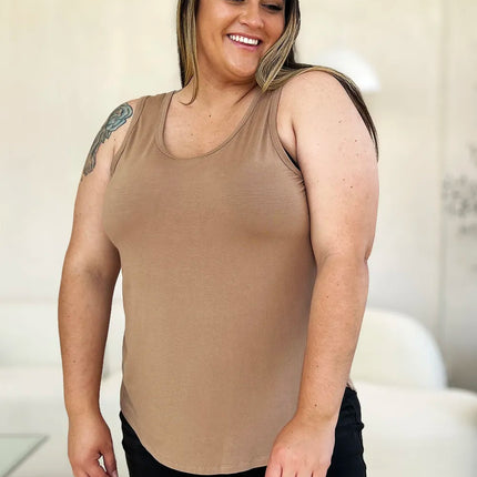 Basic Bae Full Size Round Neck Curved Hem Tank - Image 11