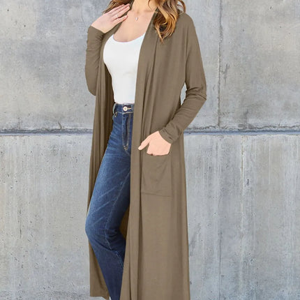 Basic Bae Full Size Open Front Long Sleeve Cover Up - Image 18
