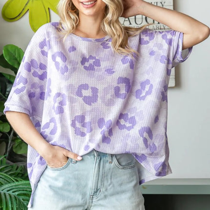 HOPELY Print Waffle Oversized T-Shirt - Image 1
