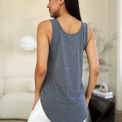 Basic Bae Full Size Round Neck Curved Hem Tank - Image 7