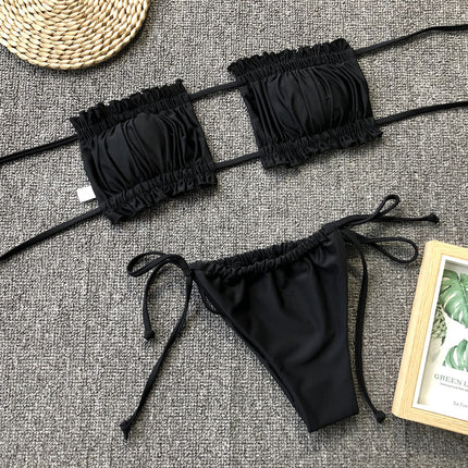 Frill Trim Ruched Bikini Set - Image 13