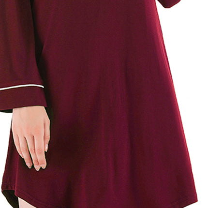 Round Neck Night Dress with Pocket - Image 6