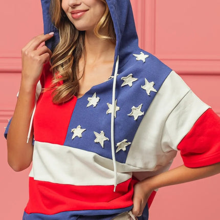 BiBi American Flag Theme Hoodie - Image 1
