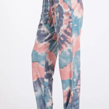 BiBi Tie Dye French Terry Casual Pants - Image 11