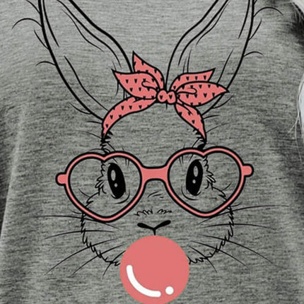 Easter Bunny Graphic Round Neck T-Shirt - Image 9