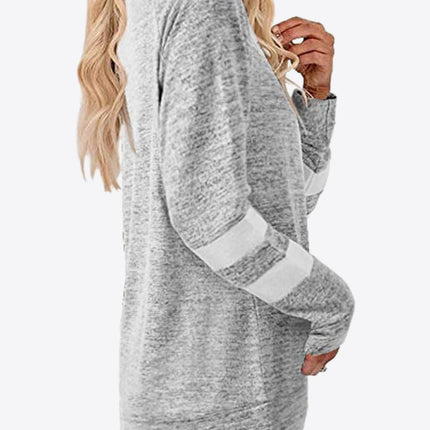 Striped Contrast Raglan Sleeve Top - Image 20