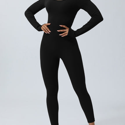 Twisted Backless Long Sleeve Jumpsuit - Image 1