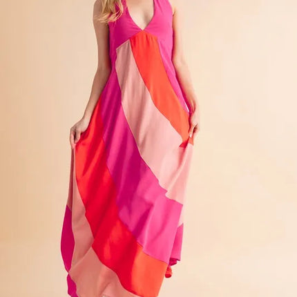 Aemi+Co Color Block Sleeveless Maxi Dress - Image 7