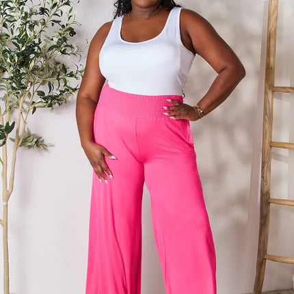 Basic Bae Full Size Smocked Wide Waistband Wide Leg Pants - Image 18