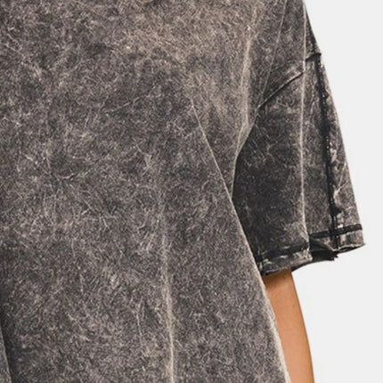 Zenana Round Neck Dropped Shoulder Blouse - Image 3