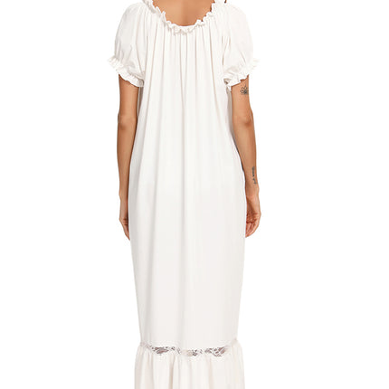 Lace Detail Short Sleeve Lounge Dress - Image 14