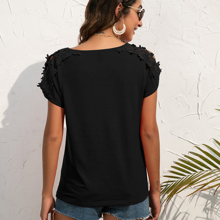 Ivy Lane Spliced Lace Cold-Shoulder Blouse - Image 12