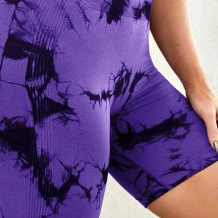 Tie-Dye High Waist Active Shorts - Image 24