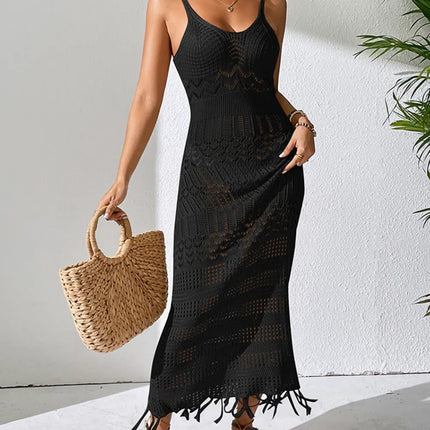 Openwork Scoop Neck Cover-Up Dress - Image 12