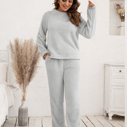 Ivy Lane Teddy Long Sleeve Top and Pants Lounge Set - Image 10