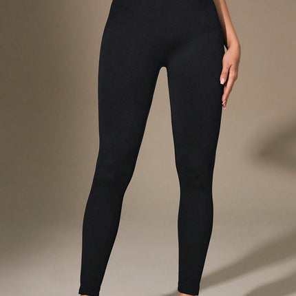 Wide Waistband Sports Leggings - Image 1