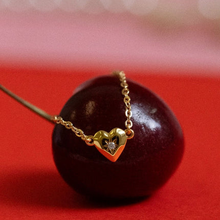 Zircon Heart Pendant Necklace - Image 2