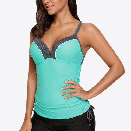 Contrast Sweetheart Neck Swim Cami - Image 5
