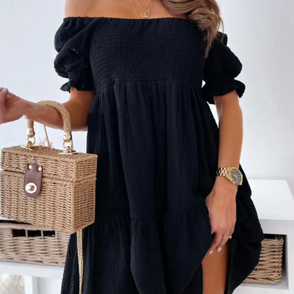 Smocked Off-Shoulder Mini Dress - Image 12