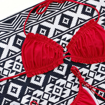 Frill Trill Halter Neck Bikini Set - Image 12