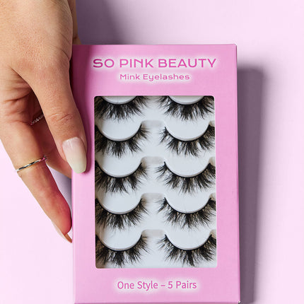 SO PINK BEAUTY Mink Eyelashes 5 Pairs - Image 9