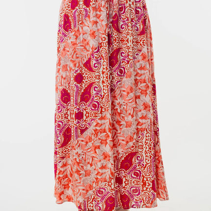 White Birch Full Size High Waisted Floral Woven Skirt - Image 5