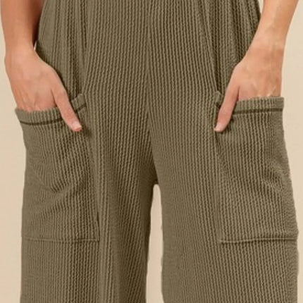 BiBi 2tone Cord Rib Waist Band Side Pocket Pants - Image 2