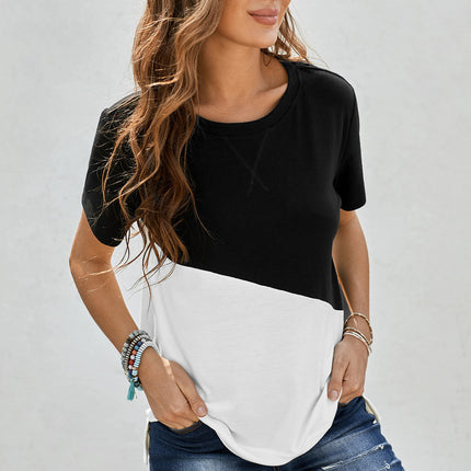 Two-Tone Round Neck Tee - Image 5