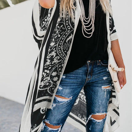 Printed Open Front Cover-Up - Image 5