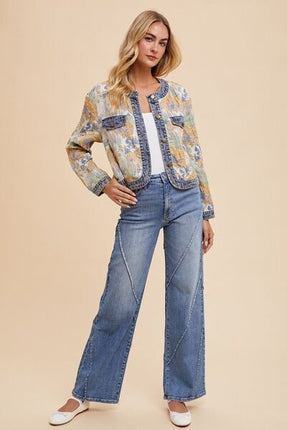 Annie Wear Decorative Seams Wide Leg Jeans - Image 5