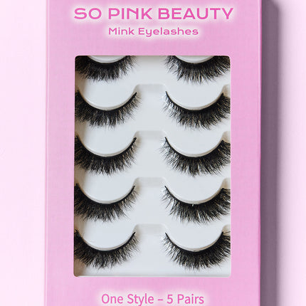 SO PINK BEAUTY Mink Eyelashes 5 Pairs - Image 5