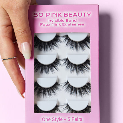 SO PINK BEAUTY Faux Mink Eyelashes 5 Pairs - Image 12