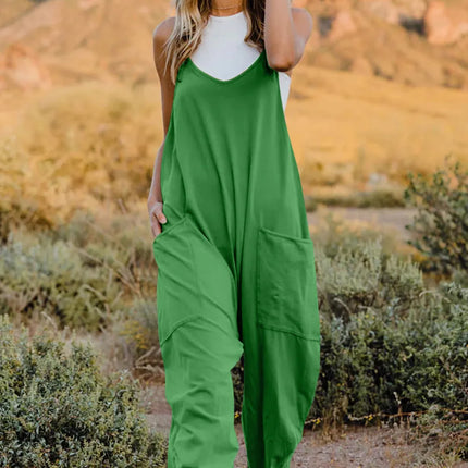 Double Take Full Size V-Neck Sleeveless Jumpsuit with Pockets - Image 6