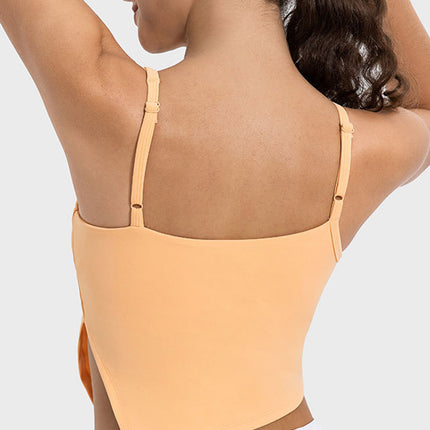 Millennia Slit Asymmetrical Neck Active Cami - Image 2