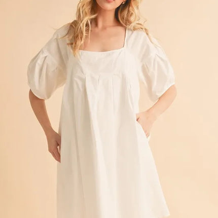 Aemi + Co Square Neck Babydoll Dress with Pockets - Image 1